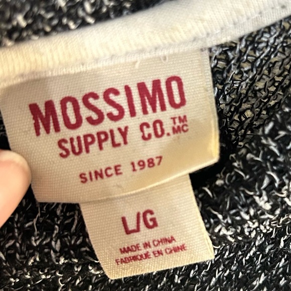 Mossimo Lightweight Gray Knit Sweater w/ Lace Trim - Back Tie & Keyhole - Size L - Picture 4 of 6